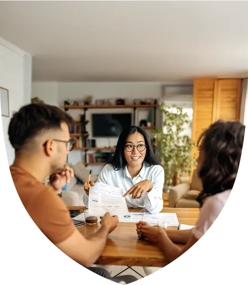 Female advisor meeting with married clients