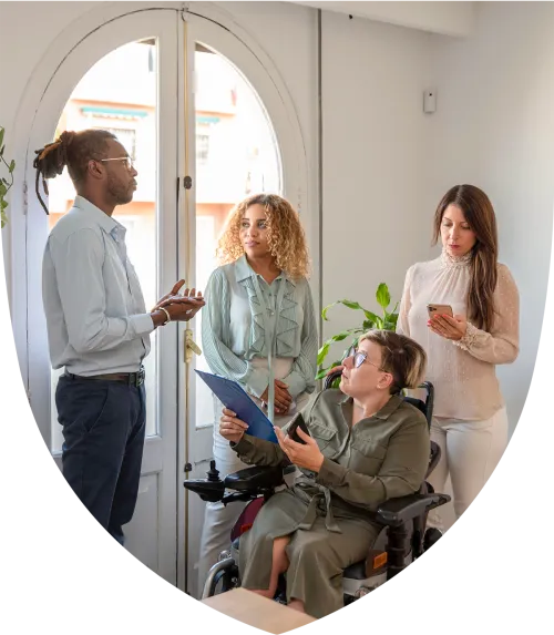 Advisor speaking with client with special needs