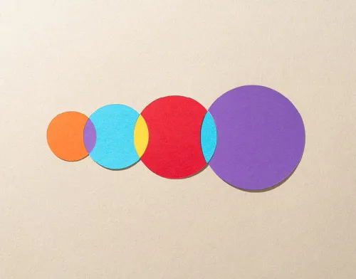 Series of colored dots